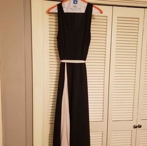 Black and cream formal dress